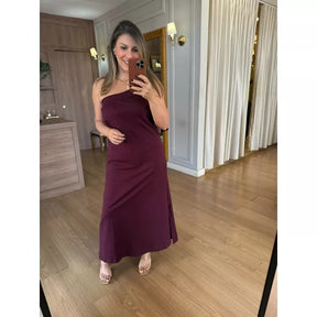 VESTIDO MALHA DE ALGODÃO UM OMBRO SÓ